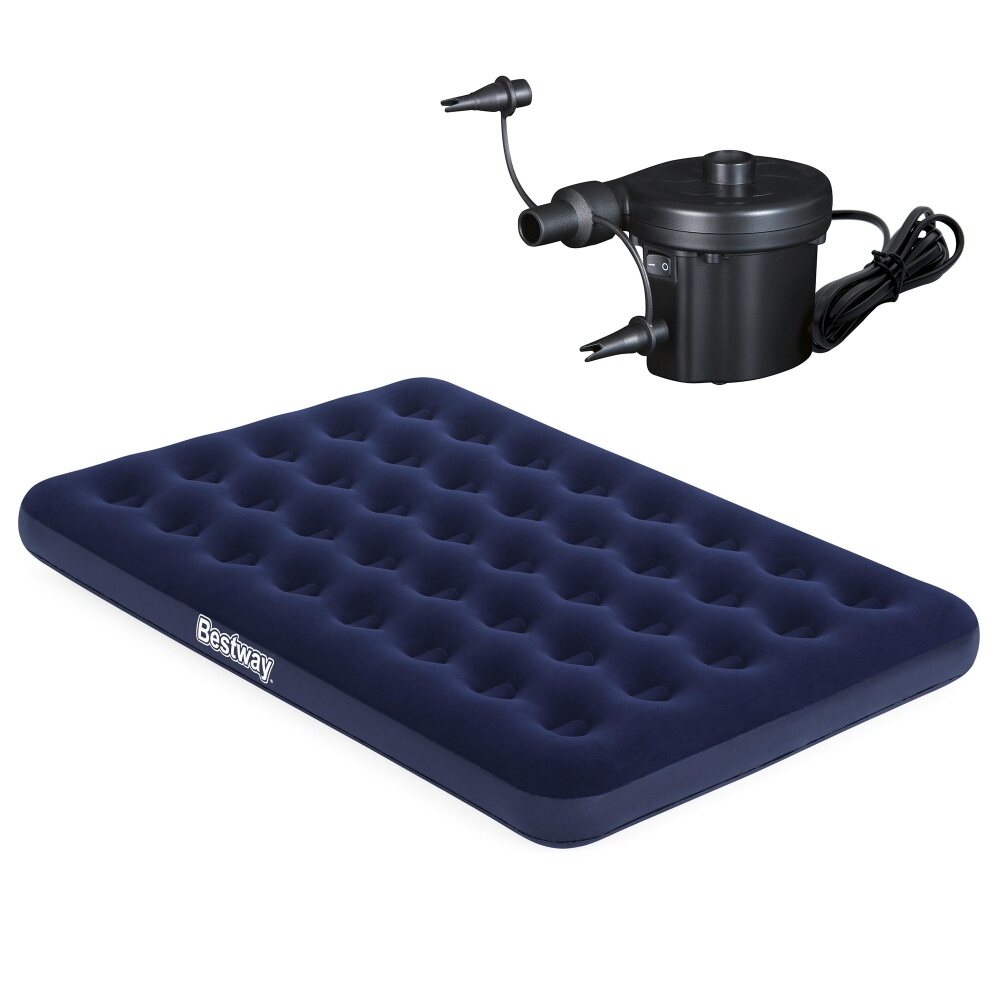 Matelas gonflable de camping AIRBED 2PL + POMPE ELECT PLUG