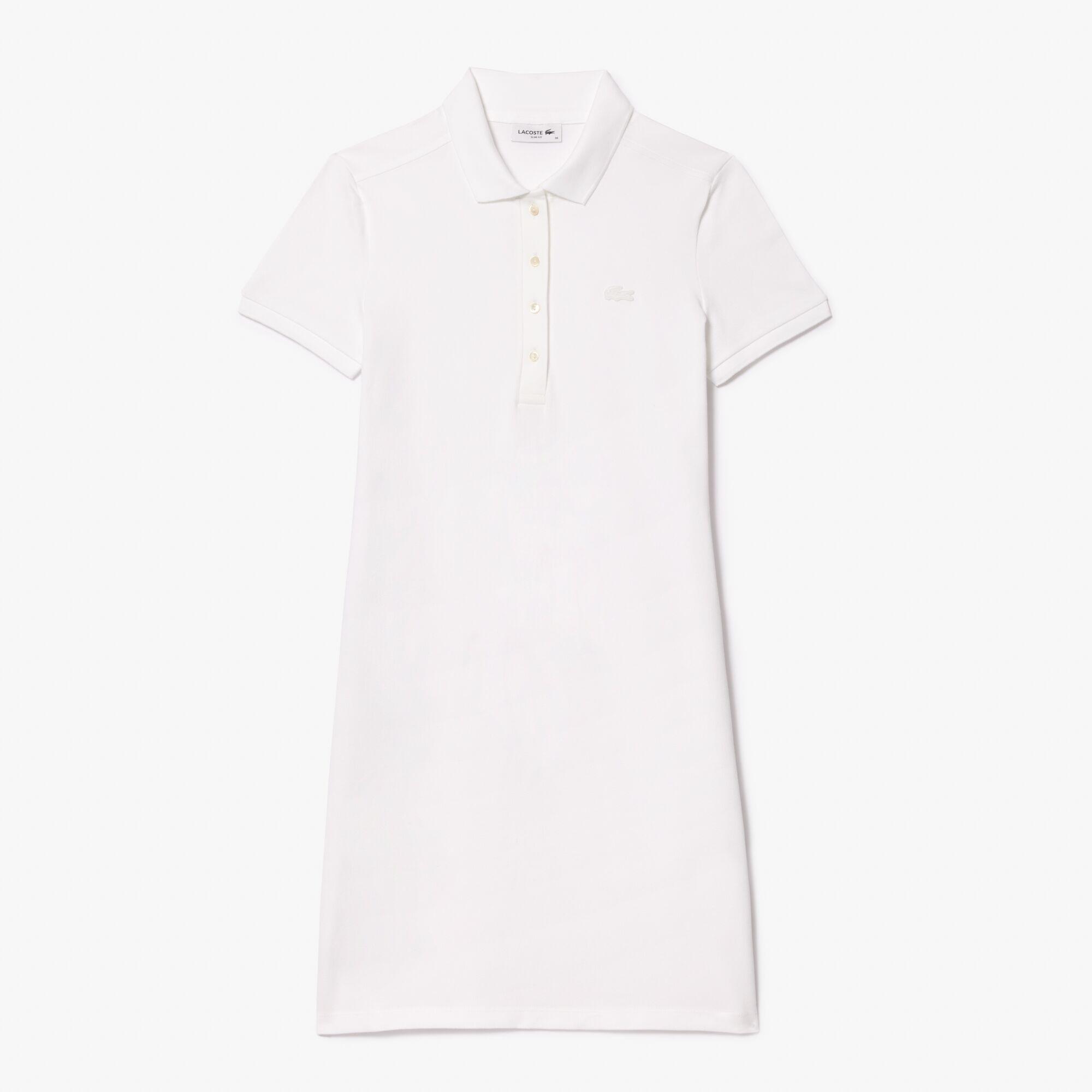 Robe polo stretch en mini Piqué