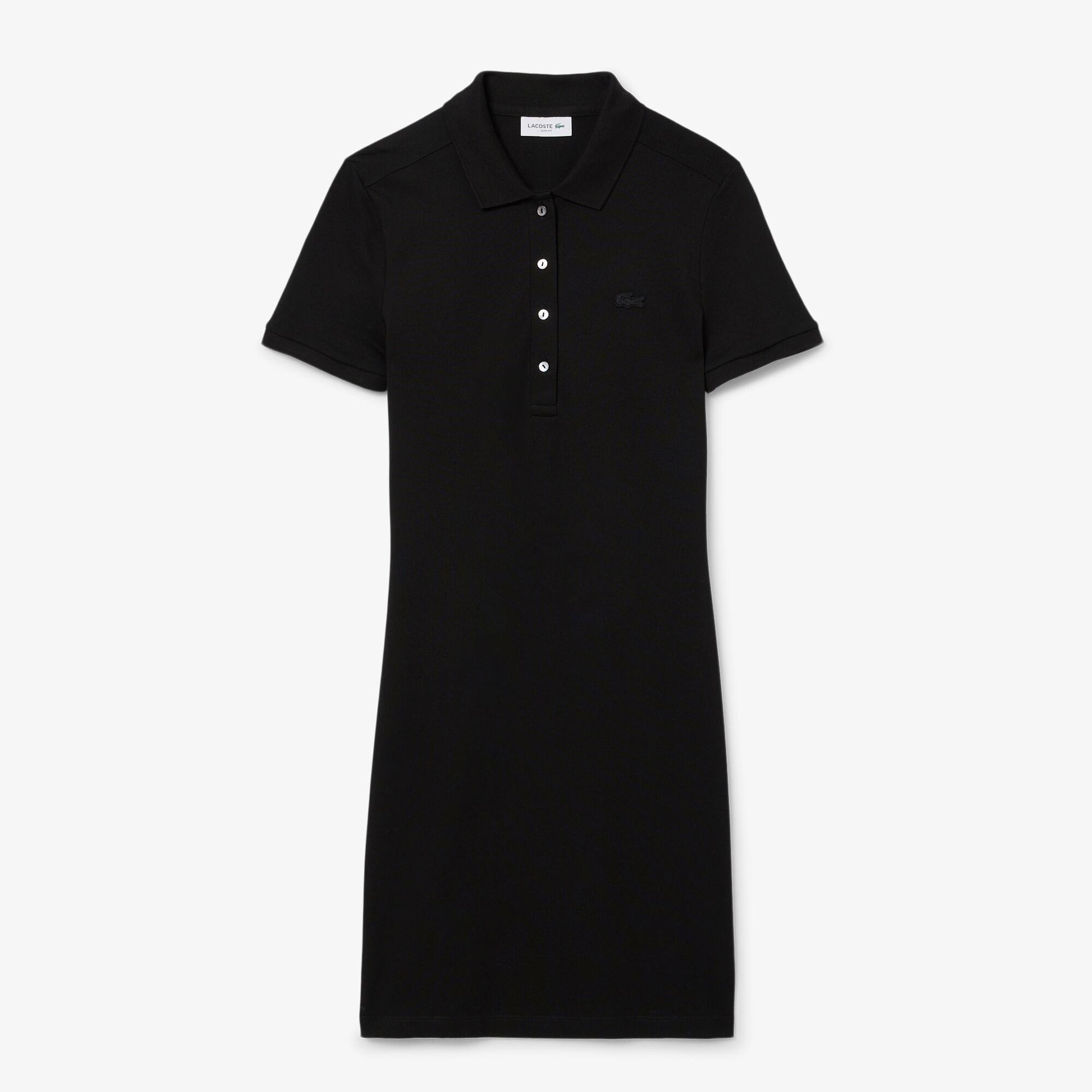 Robe polo stretch en mini Piqué