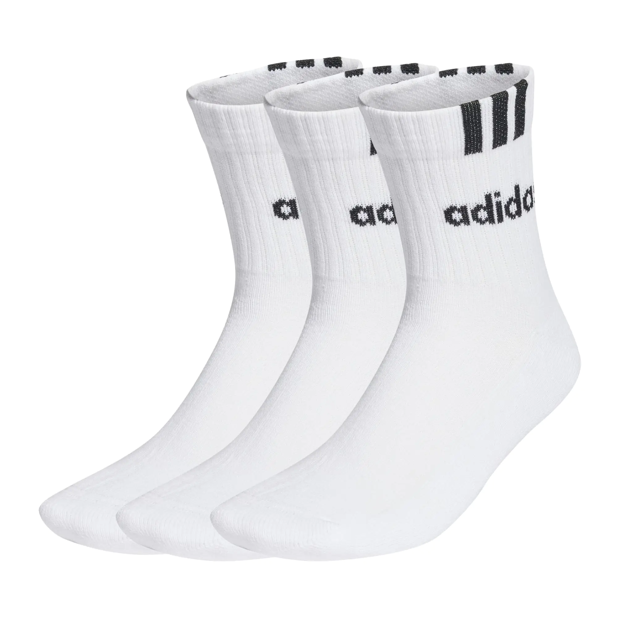 Chaussettes mi-mollet matelassées 3-Stripes Linear (lot de 3 paires)