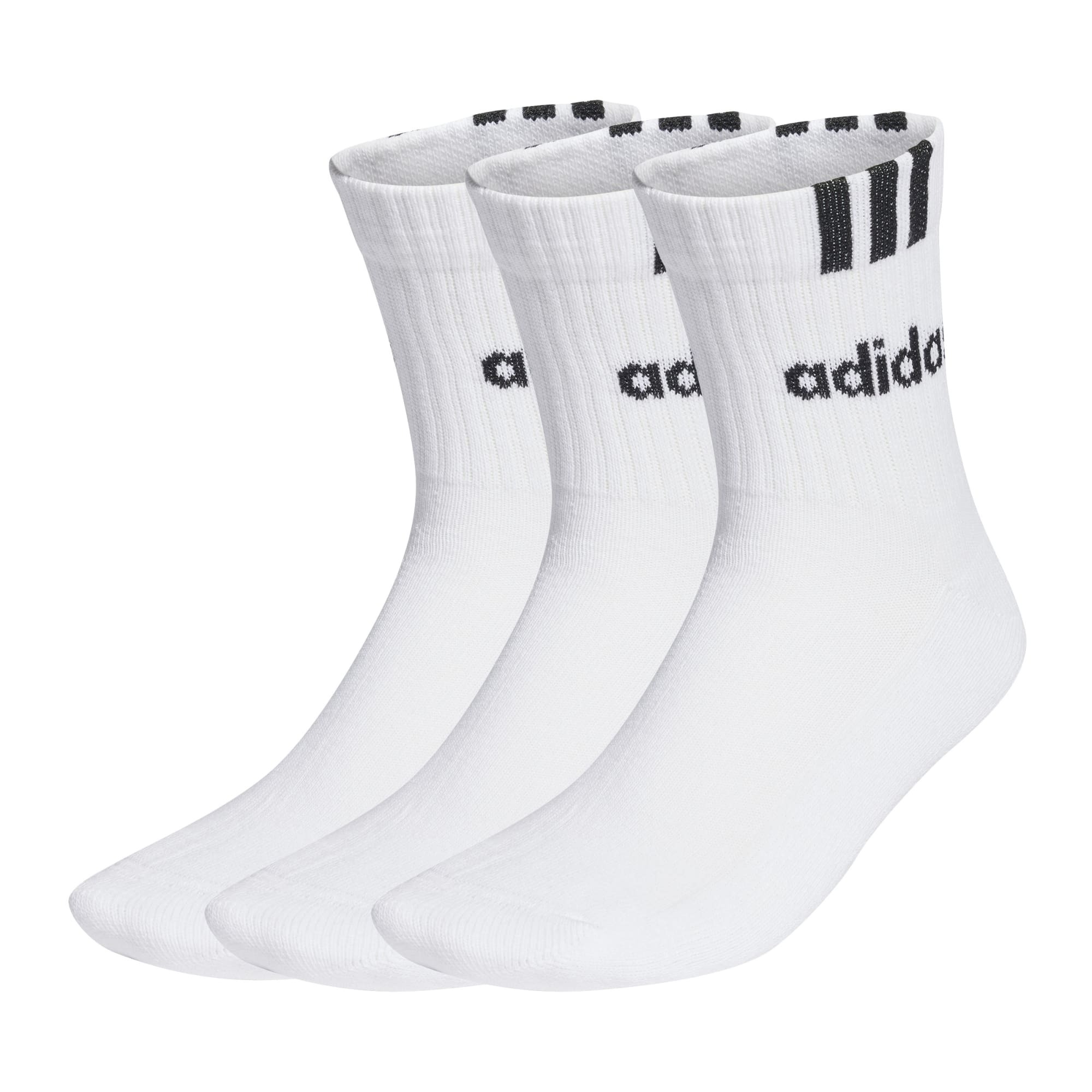 Chaussettes mi-mollet matelassées 3-Stripes Linear (lot de 3 paires)