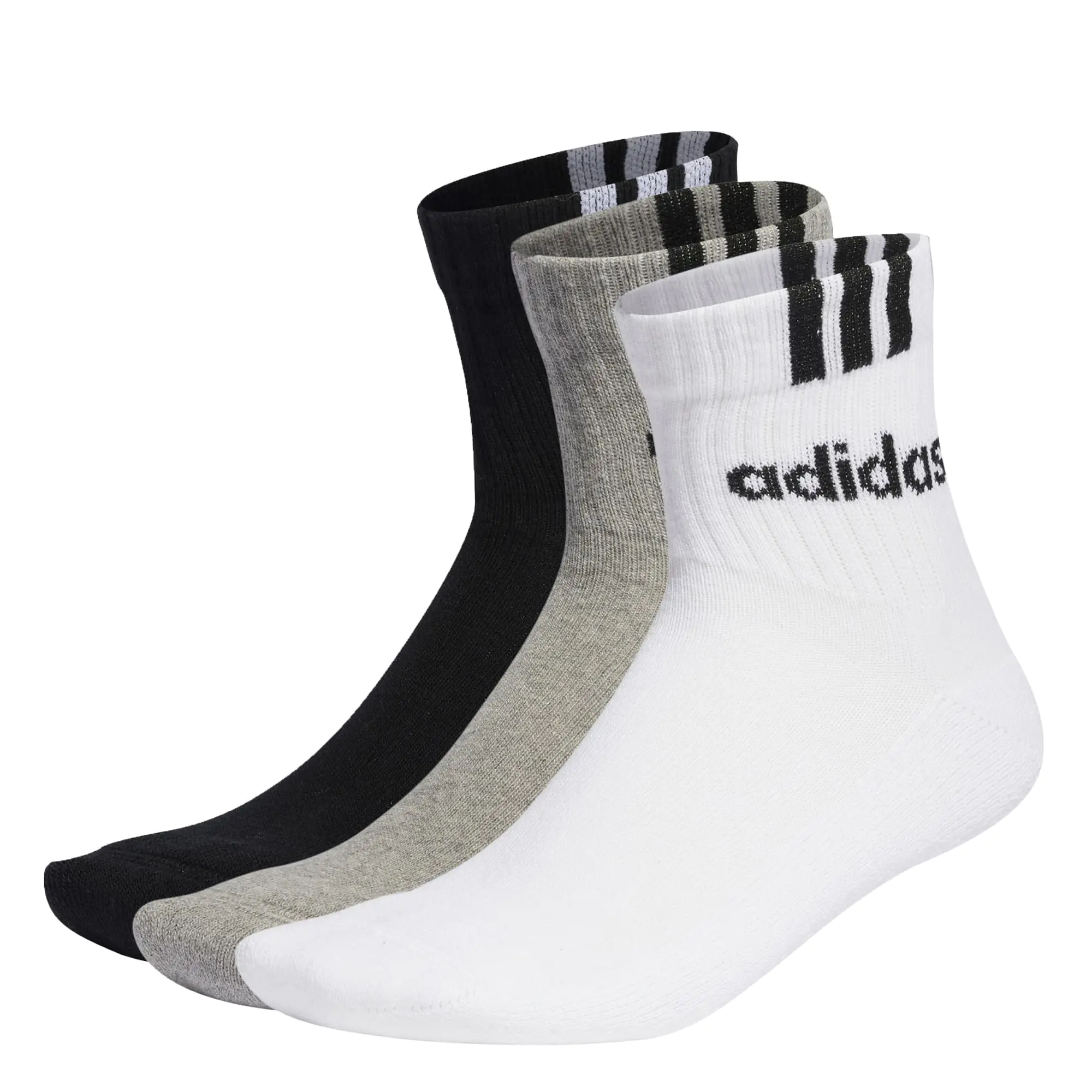 Chaussettes mi-mollet matelassées 3-Stripes Linear (lot de 3 paires)