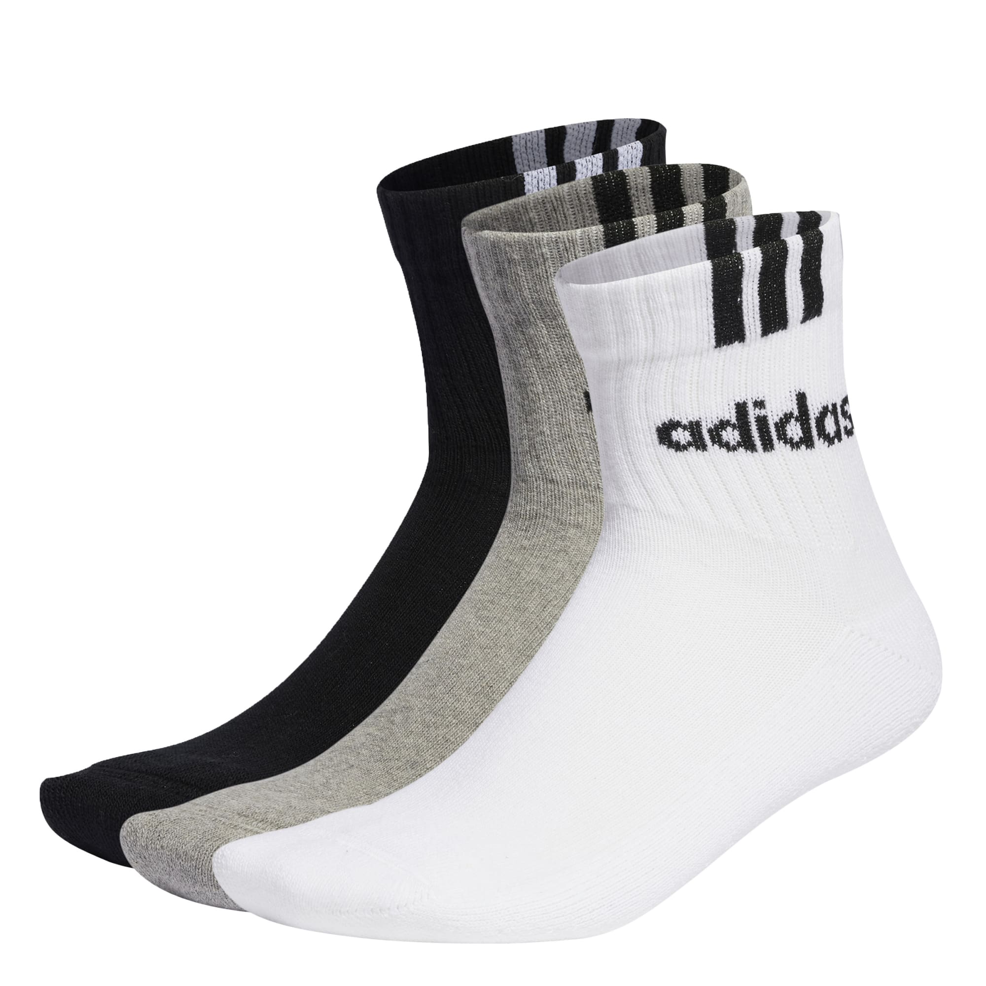 Chaussettes mi-mollet matelassées 3-Stripes Linear (lot de 3 paires)