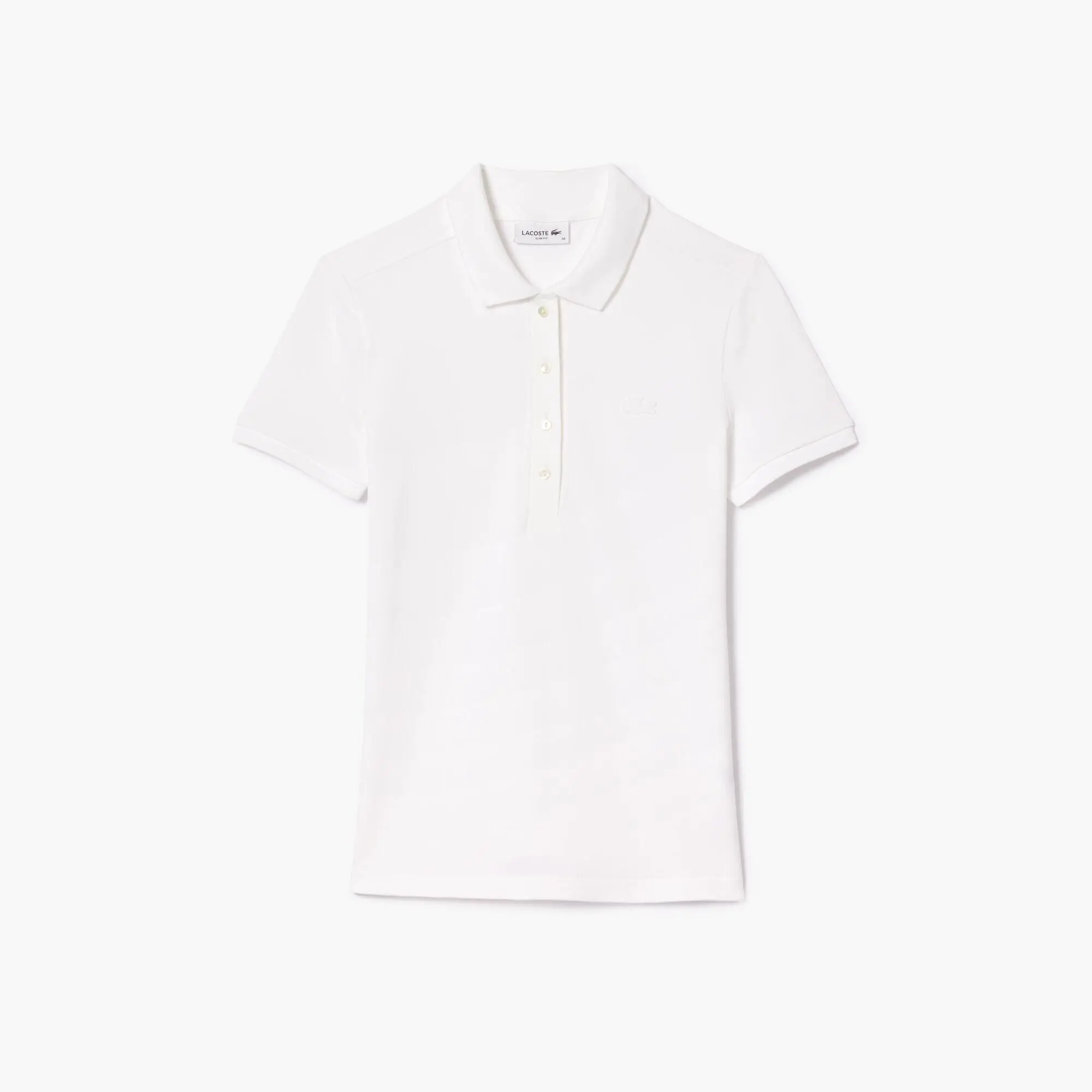 Polo slim fit en piqué de coton stretch