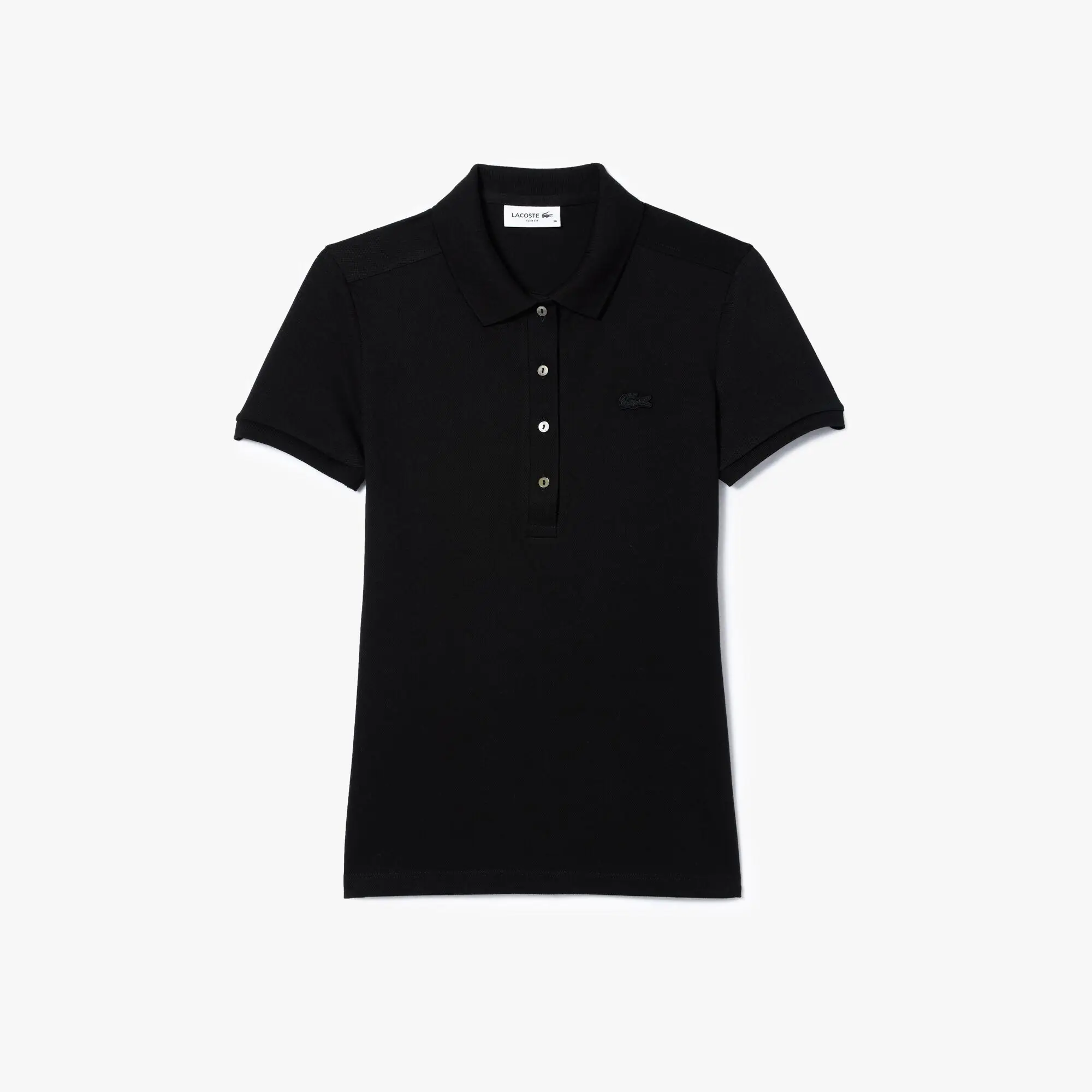 Polo slim fit en piqué de coton stretch