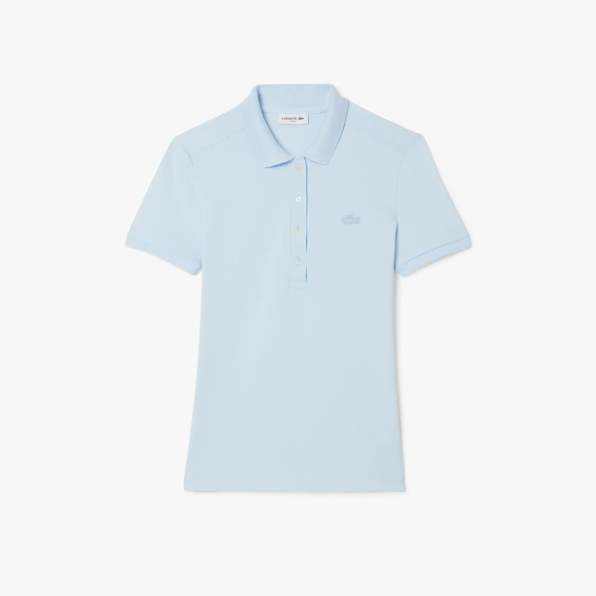 Polo slim fit en piqué de coton stretch