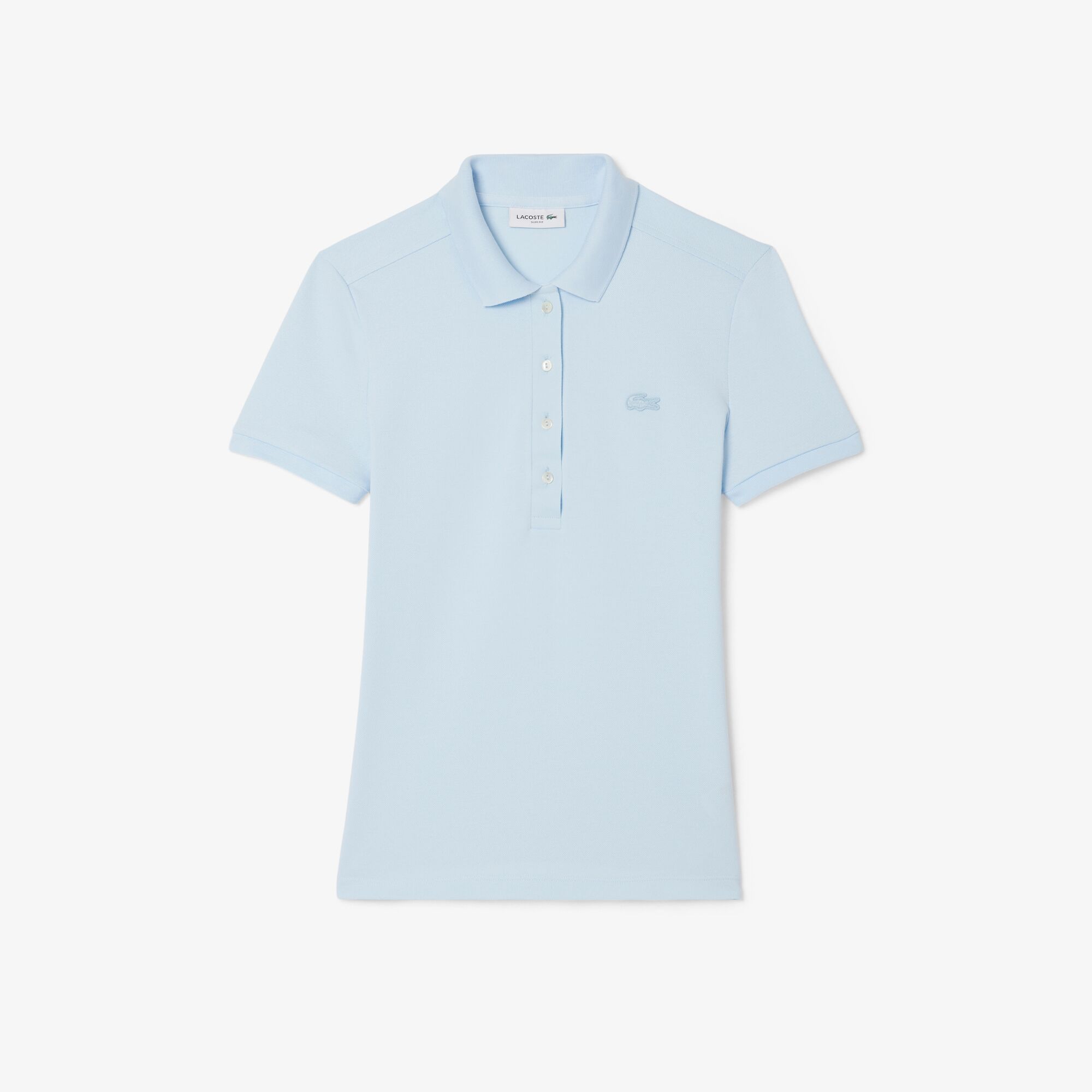 Polo slim fit en piqué de coton stretch