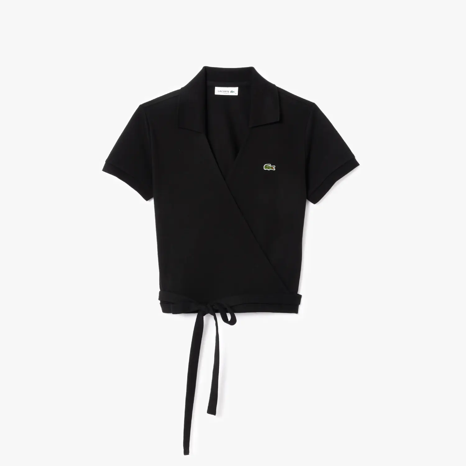 Polo cache-cœur en mini Piqué stretch
