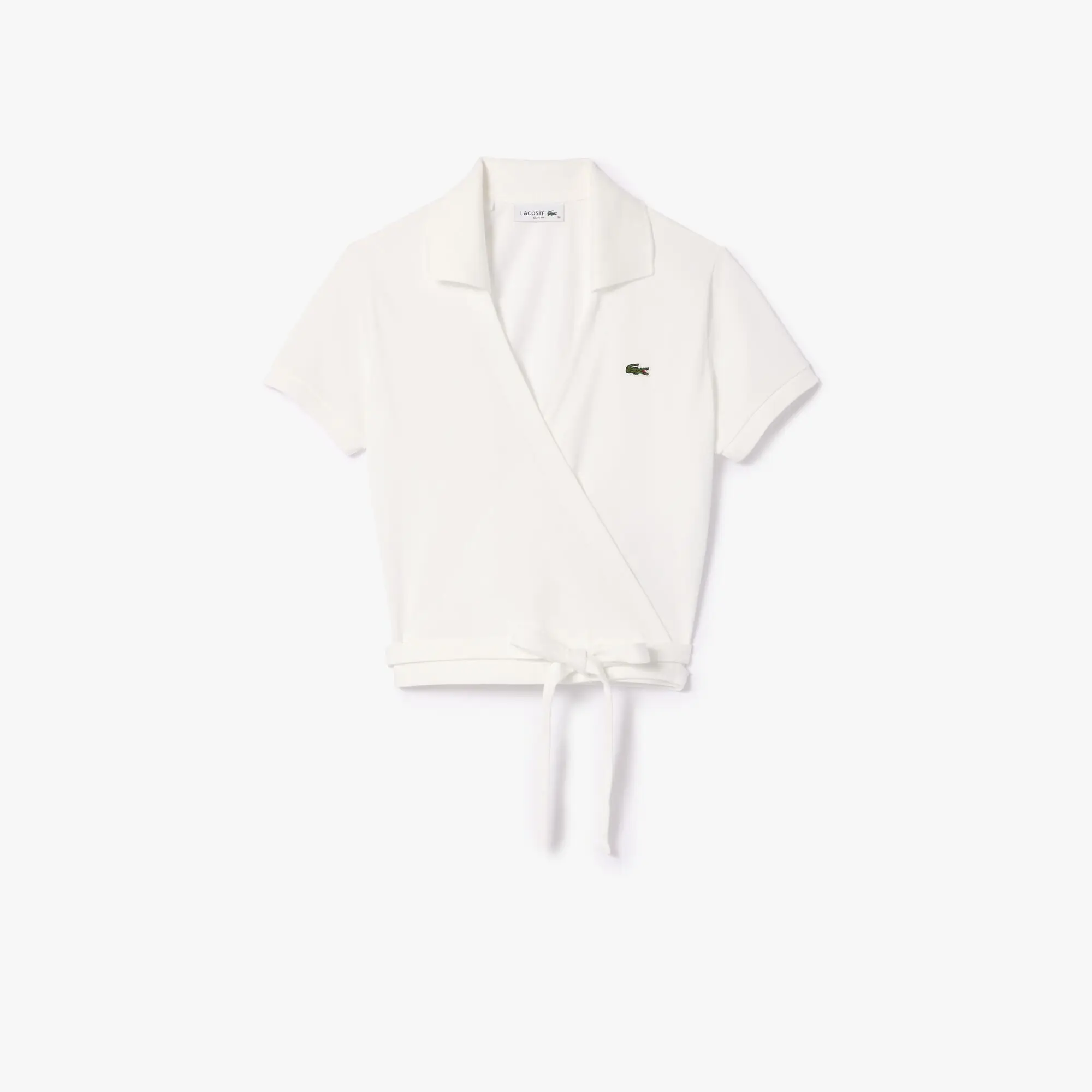 Polo cache-cœur en mini Piqué stretch