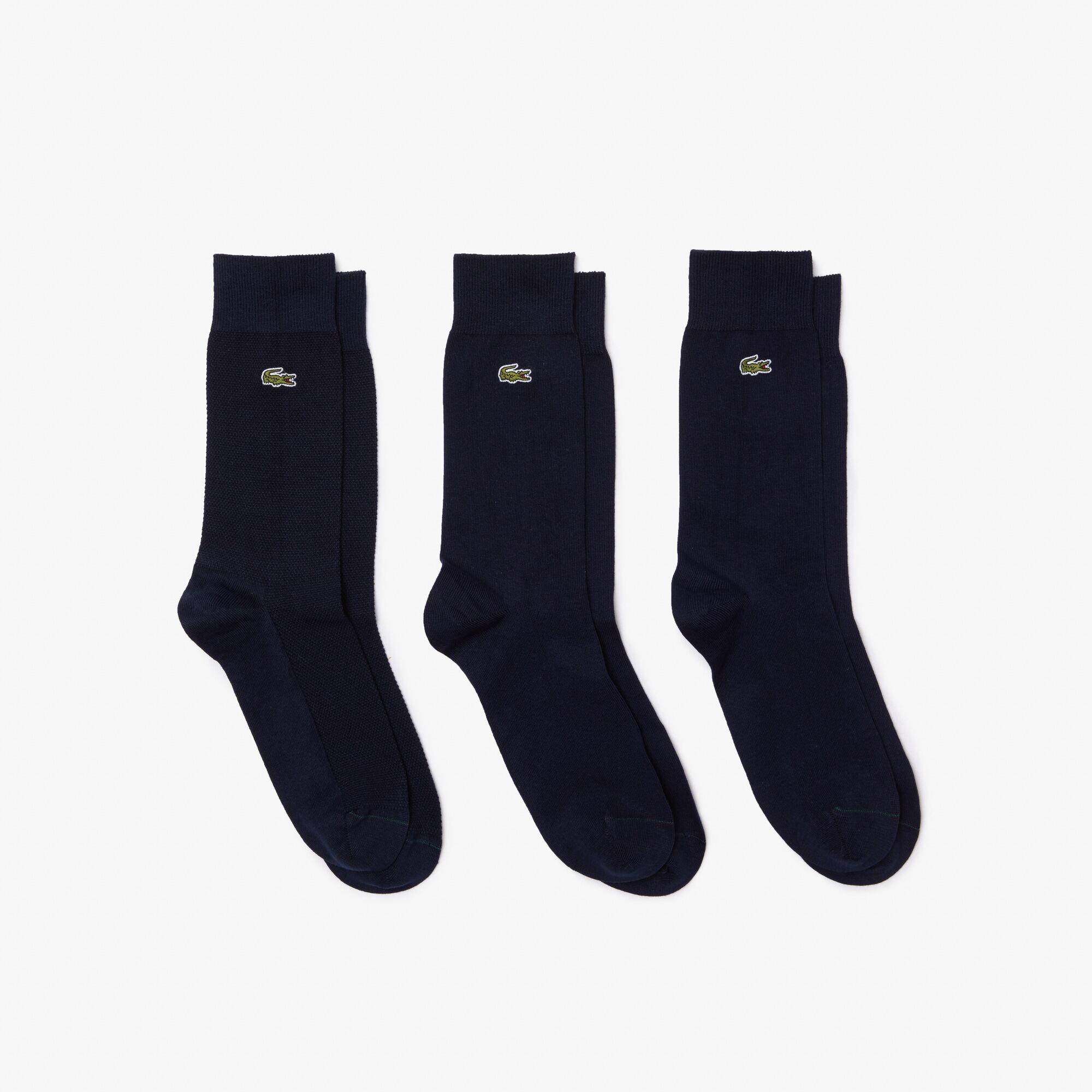 Chaussettes montantes en coton biologique (Lot de 3 paires)
