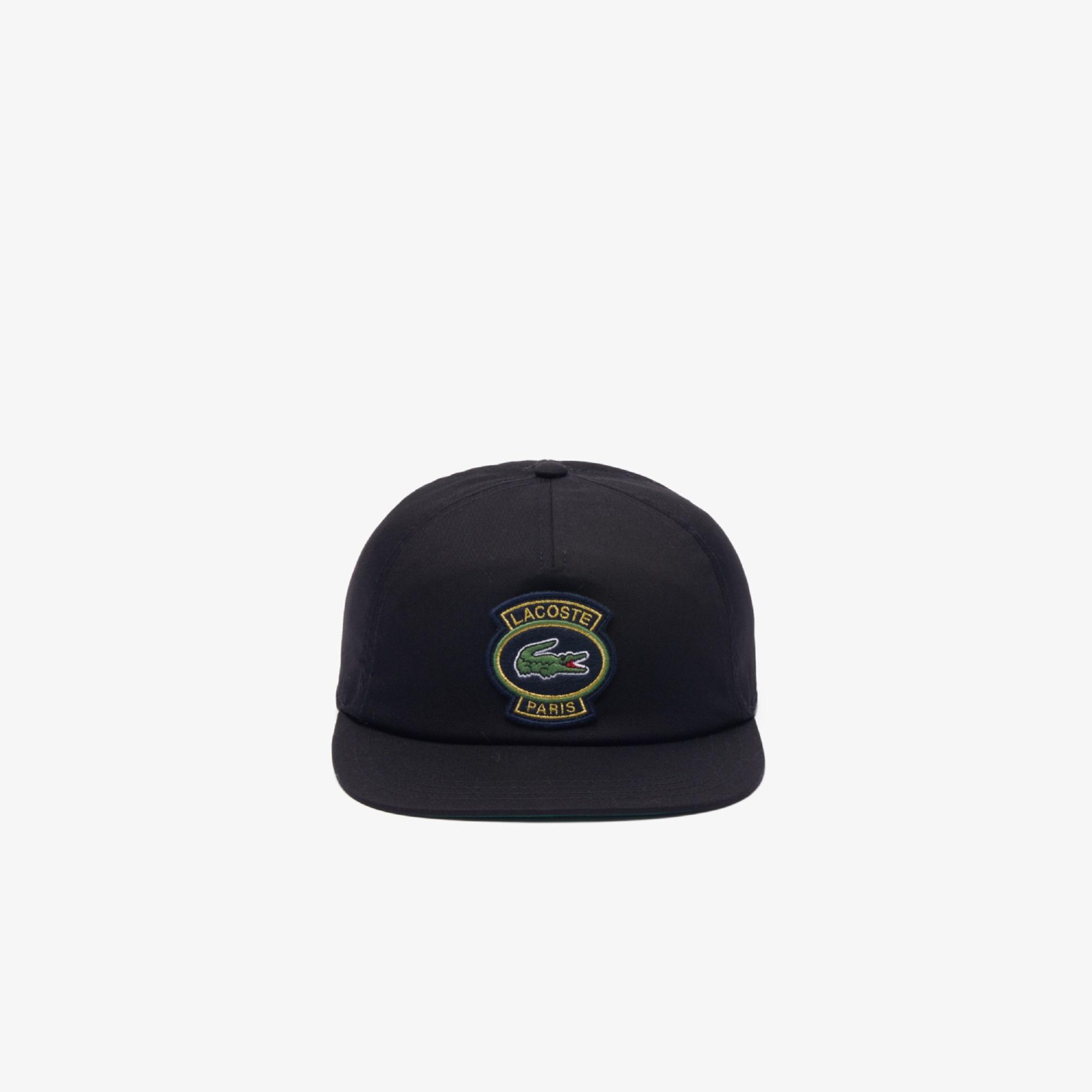 Casquette en twill de coton avec badge