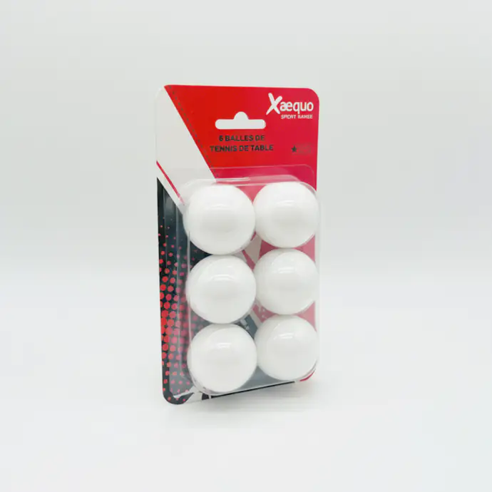 6 Balles tennis de table blanches 1
