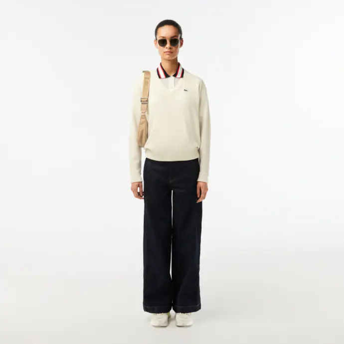 Pull relaxed fit laine cardée