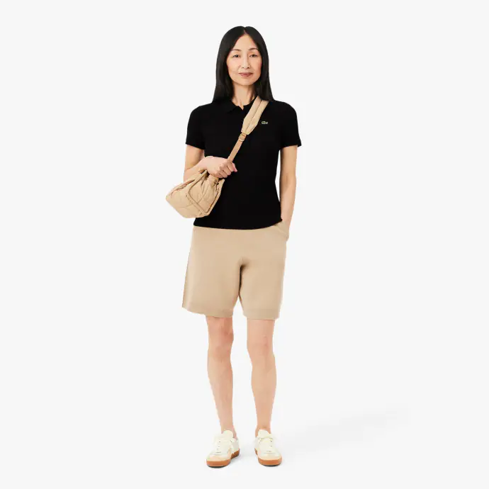 Polo L.12.D slim fit en coton côtelé