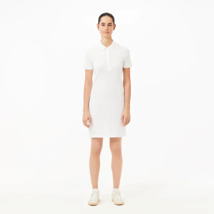 Robe polo stretch en mini Piqué