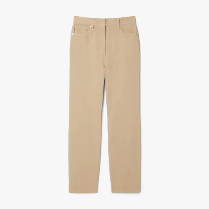 Pantalon slim fit en twill de coton