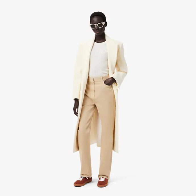 Pantalon slim fit en twill de coton