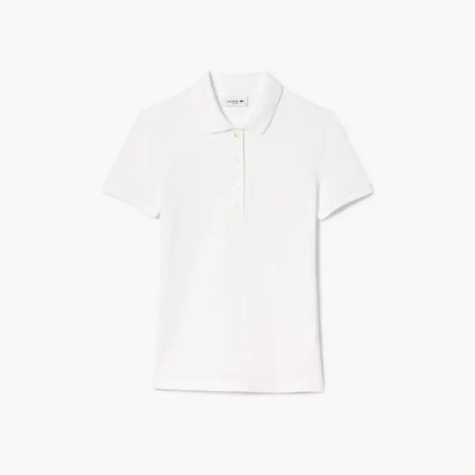Polo slim fit en piqué de coton stretch