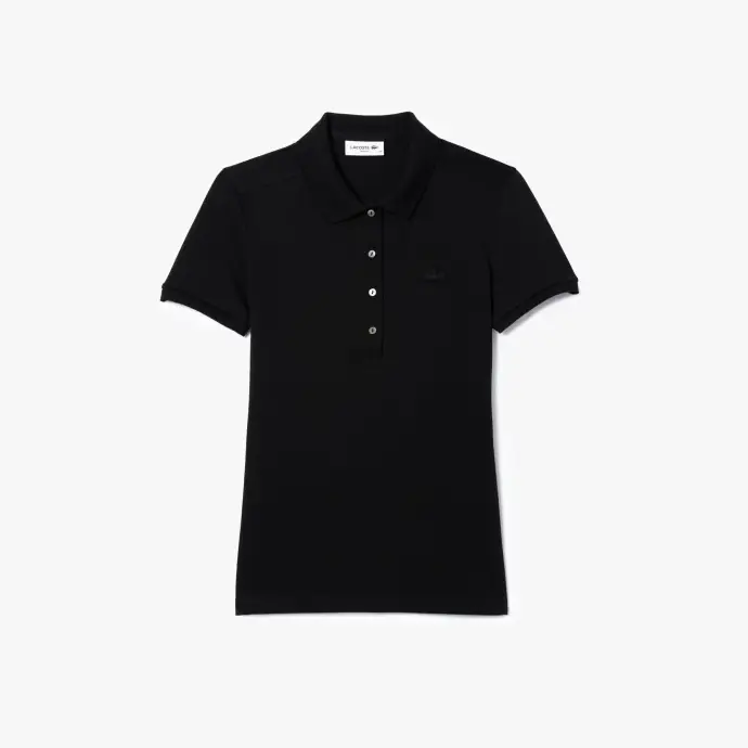 Polo slim fit en piqué de coton stretch