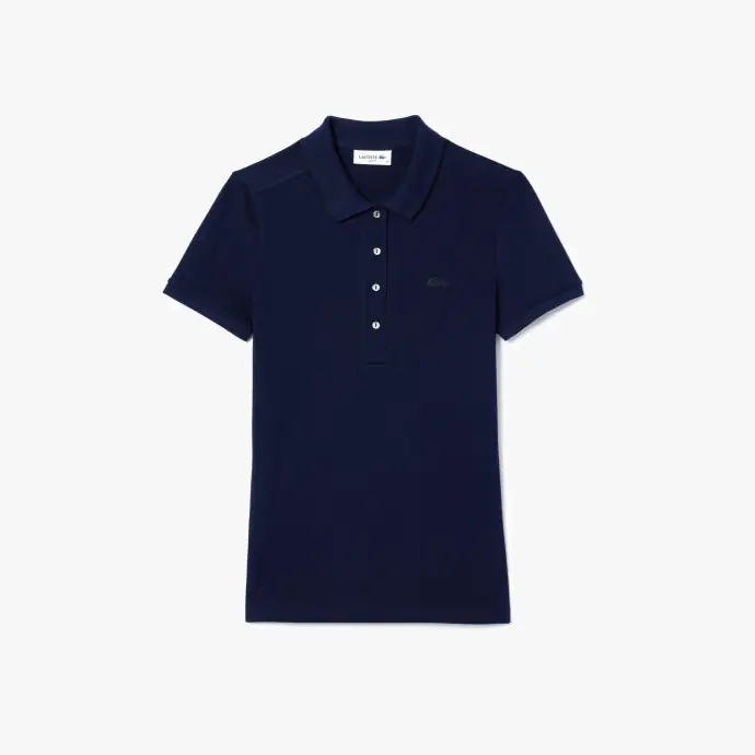 Polo slim fit en piqué de coton stretch