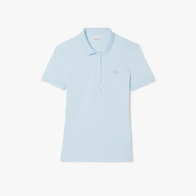 Polo slim fit en piqué de coton stretch