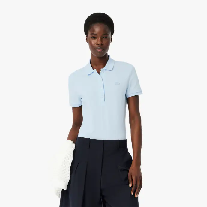 Polo slim fit en piqué de coton stretch