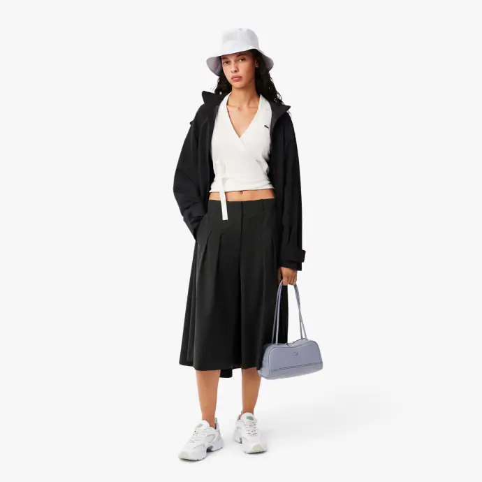 Polo cache-cœur en mini Piqué stretch