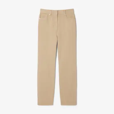 Pantalon slim fit en twill de coton