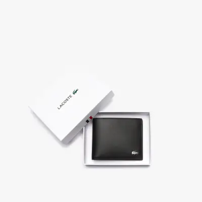 Portefeuille Fitzgerald en cuir uni 6 cartes