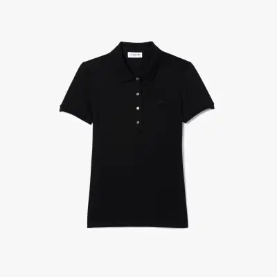 Polo slim fit en piqué de coton stretch