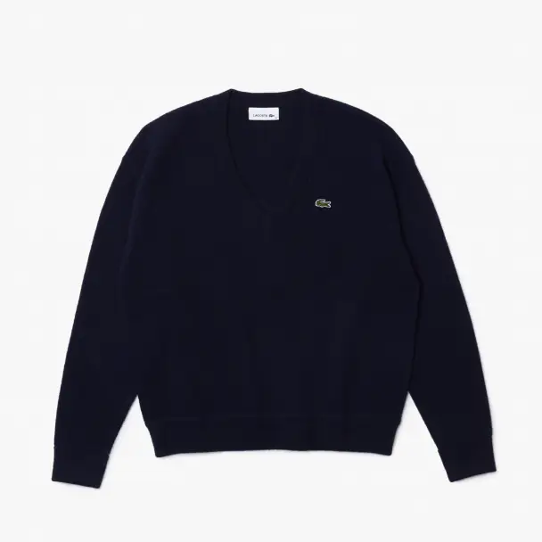 Pull relaxed fit laine cardée